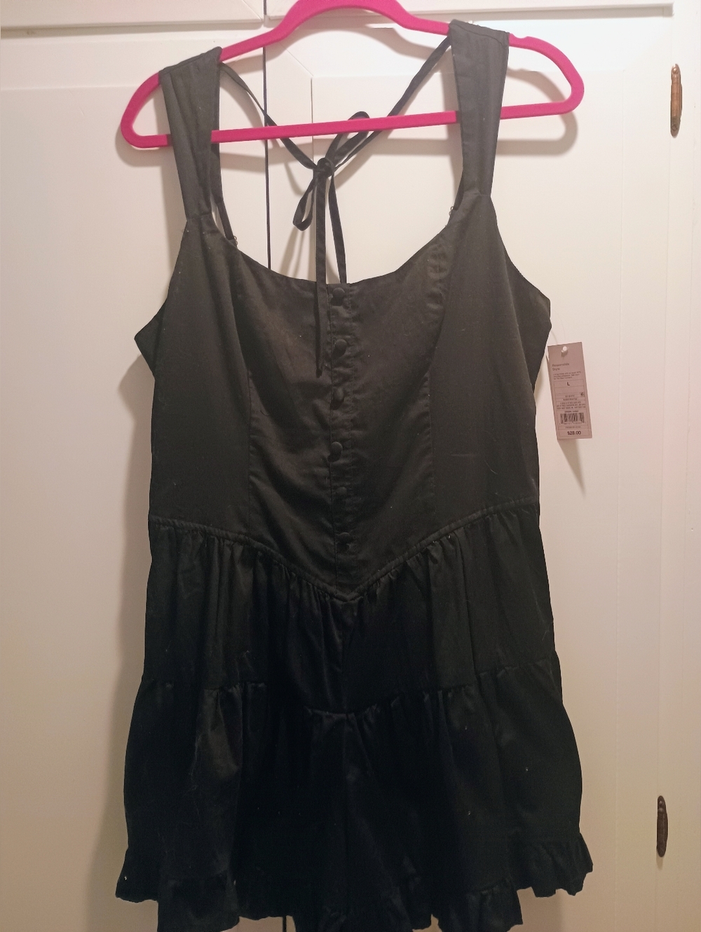 Wild Fable Black Tiered Sleeveless Romper NWT Feminine, Ruffled, Coquette Whimsy